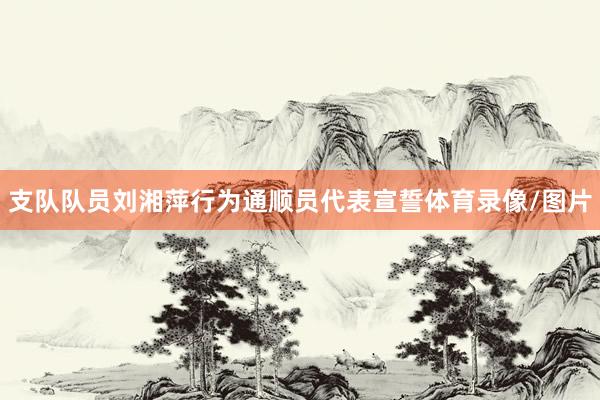 支队队员刘湘萍行为通顺员代表宣誓体育录像/图片