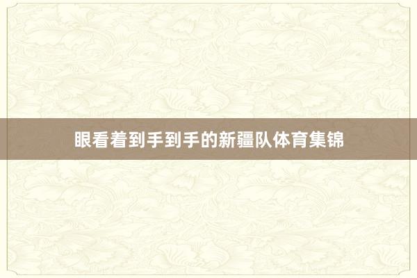 眼看着到手到手的新疆队体育集锦