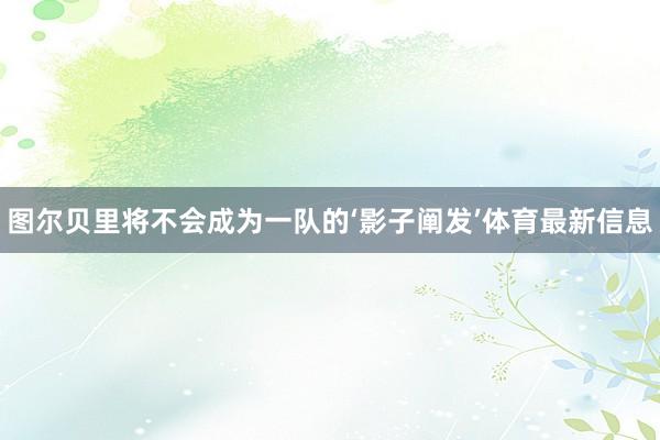 图尔贝里将不会成为一队的‘影子阐发’体育最新信息
