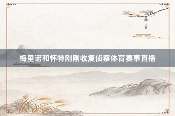 梅里诺和怀特刚刚收复侦察体育赛事直播