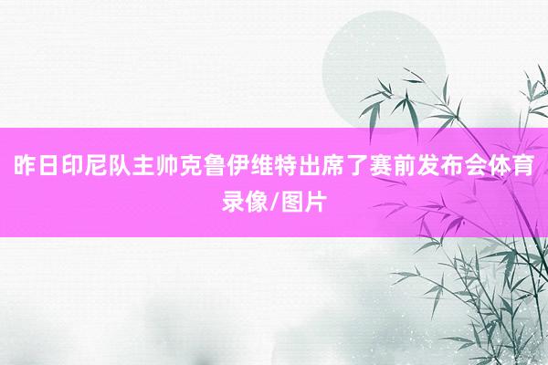 昨日印尼队主帅克鲁伊维特出席了赛前发布会体育录像/图片