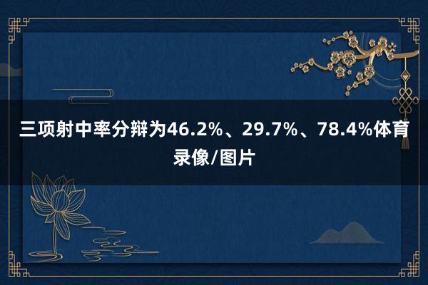 三项射中率分辩为46.2%、29.7%、78.4%体育录像/图片