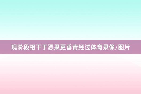 现阶段相干于恶果更垂青经过体育录像/图片