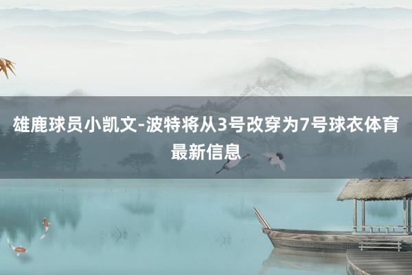 雄鹿球员小凯文-波特将从3号改穿为7号球衣体育最新信息