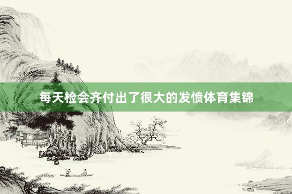 每天检会齐付出了很大的发愤体育集锦