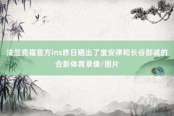 法兰克福官方ins昨日晒出了堂安律和长谷部诚的合影体育录像/图片