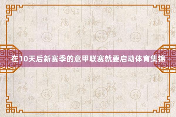 在10天后新赛季的意甲联赛就要启动体育集锦
