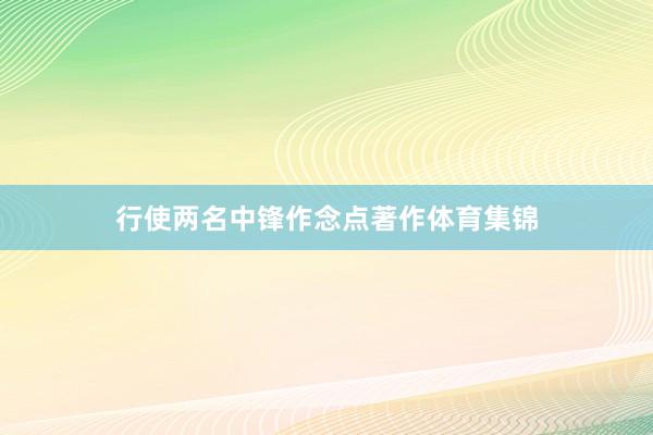 行使两名中锋作念点著作体育集锦