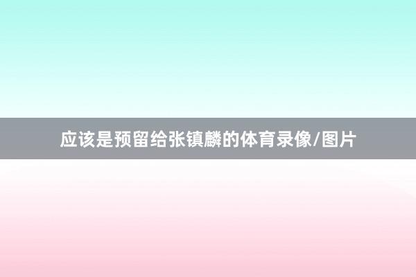 应该是预留给张镇麟的体育录像/图片