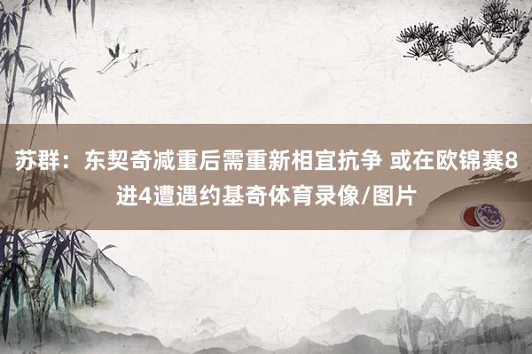 苏群：东契奇减重后需重新相宜抗争 或在欧锦赛8进4遭遇约基奇体育录像/图片
