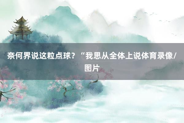 奈何界说这粒点球？“我思从全体上说体育录像/图片