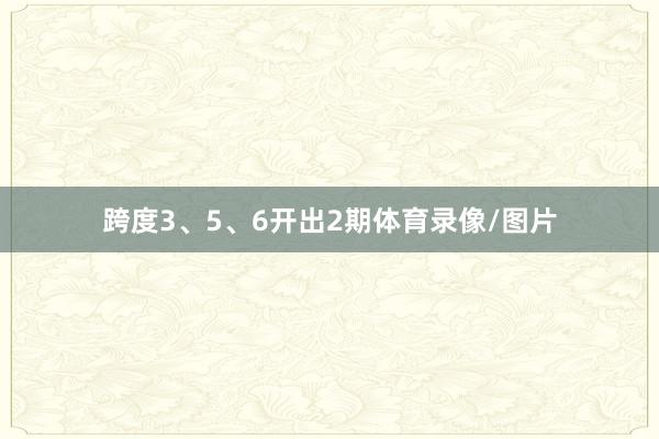 跨度3、5、6开出2期体育录像/图片