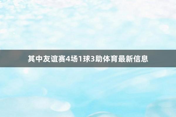 其中友谊赛4场1球3助体育最新信息