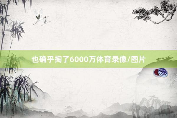 也确乎掏了6000万体育录像/图片