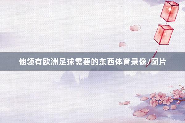他领有欧洲足球需要的东西体育录像/图片