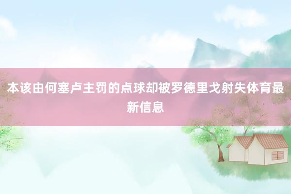 本该由何塞卢主罚的点球却被罗德里戈射失体育最新信息