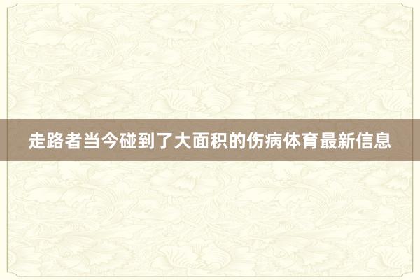 走路者当今碰到了大面积的伤病体育最新信息
