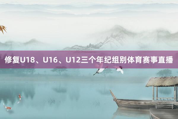 修复U18、U16、U12三个年纪组别体育赛事直播