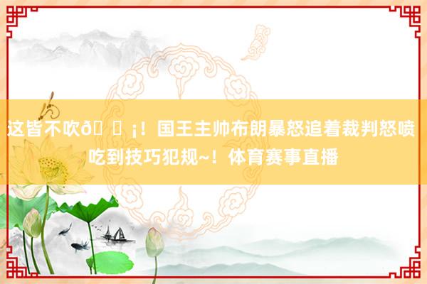 这皆不吹😡！国王主帅布朗暴怒追着裁判怒喷 吃到技巧犯规~！体育赛事直播